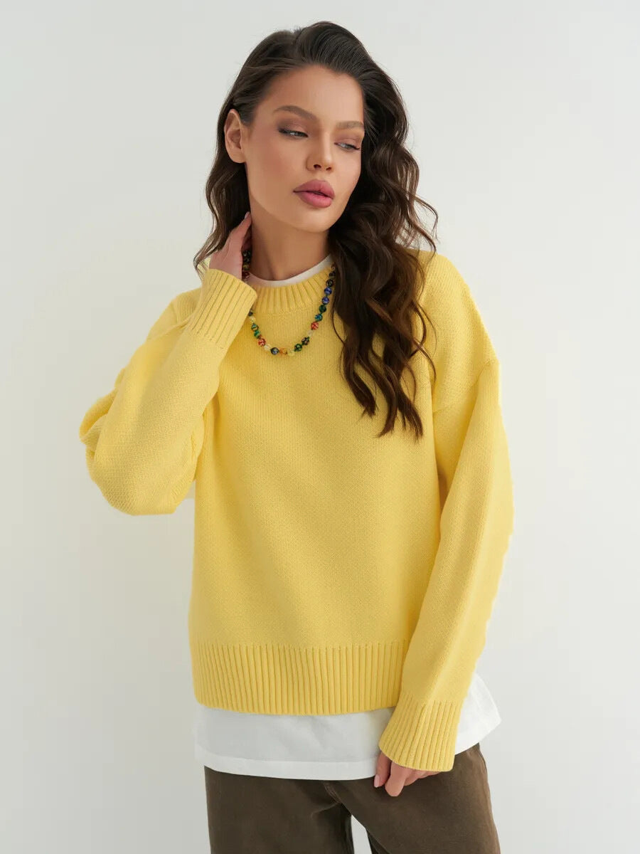 Relaxed Knit Crewneck Pullover