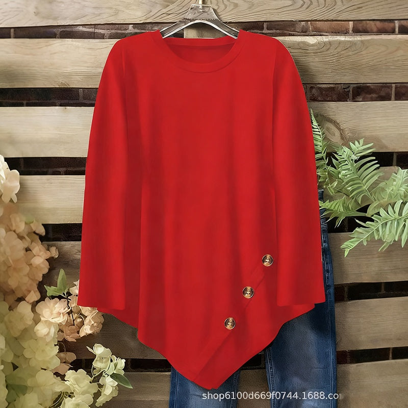 Round-Neck Long-Sleeve Top