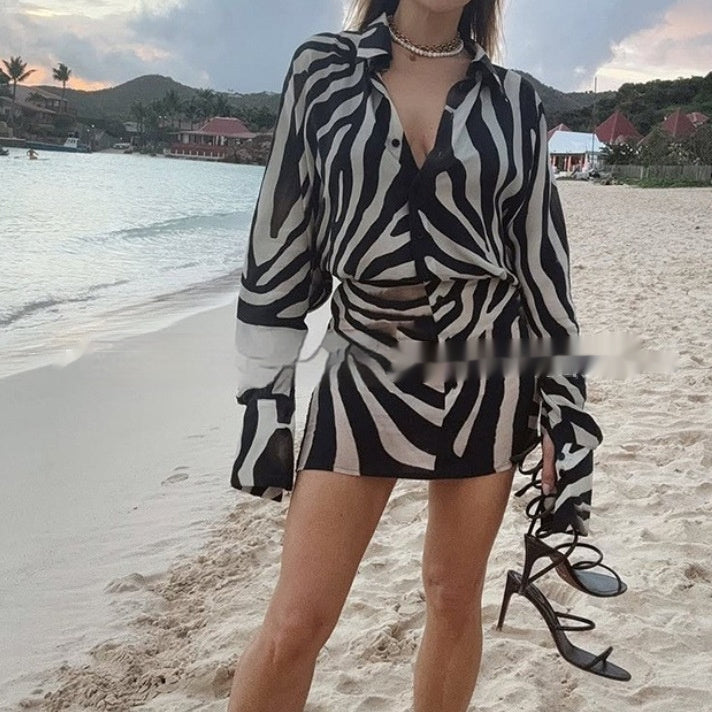 Printed Slim-Fit Bodycon Dress