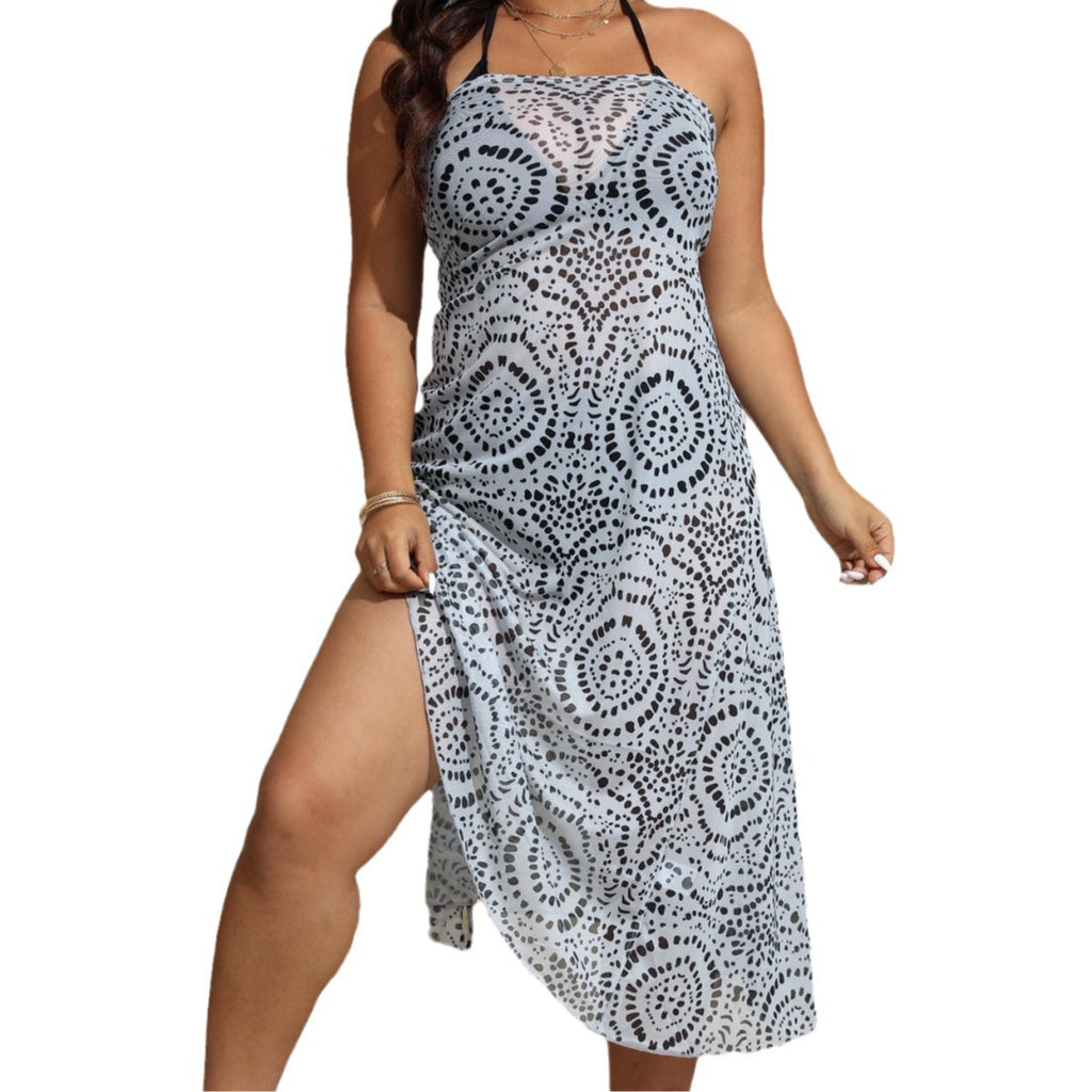 Polka-dot Printed Sheer Multi-wear Dress