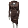 New Autumn Long-Sleeve Asymmetrical Bodycon Dress