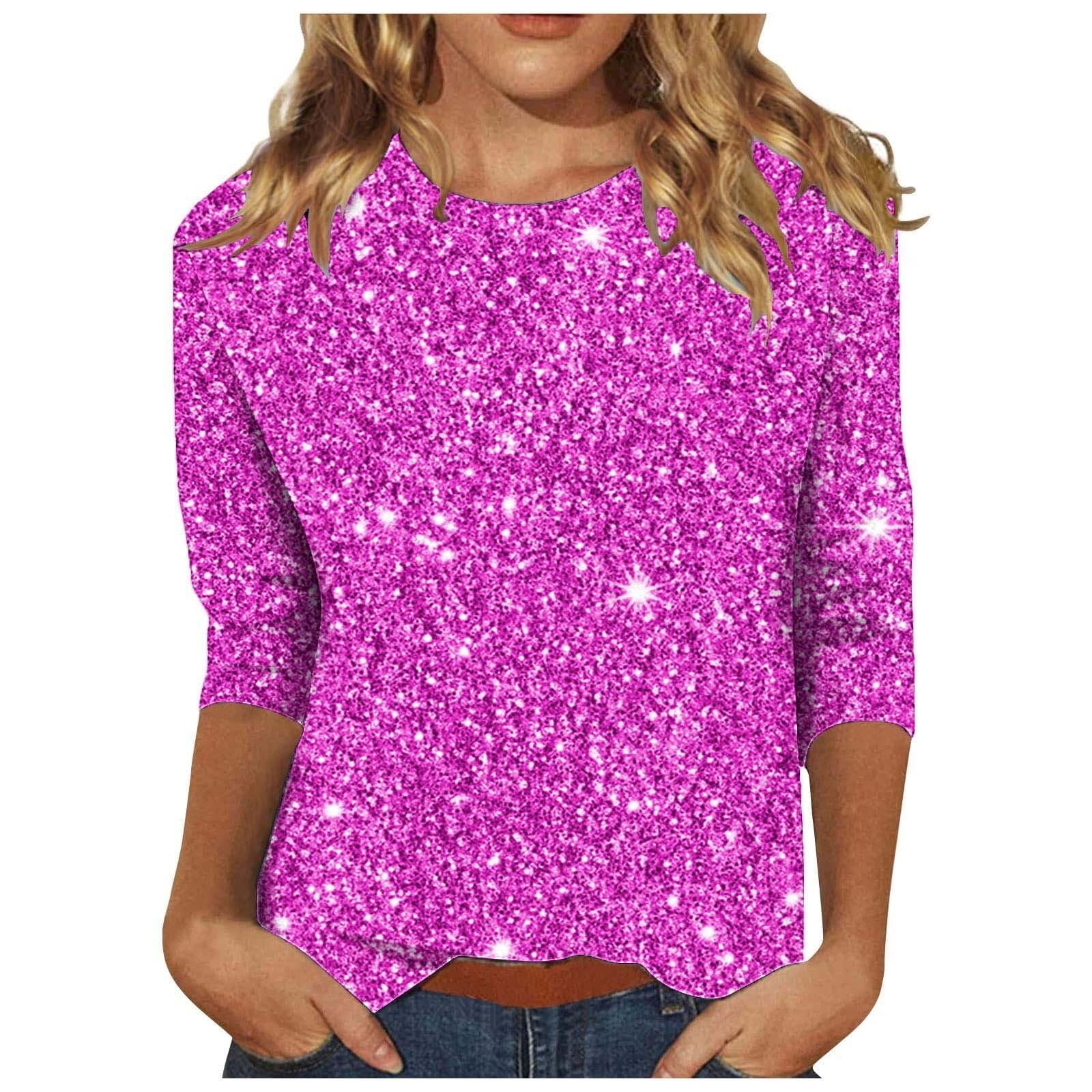 Sequin Crew-Neck T-Shirt
