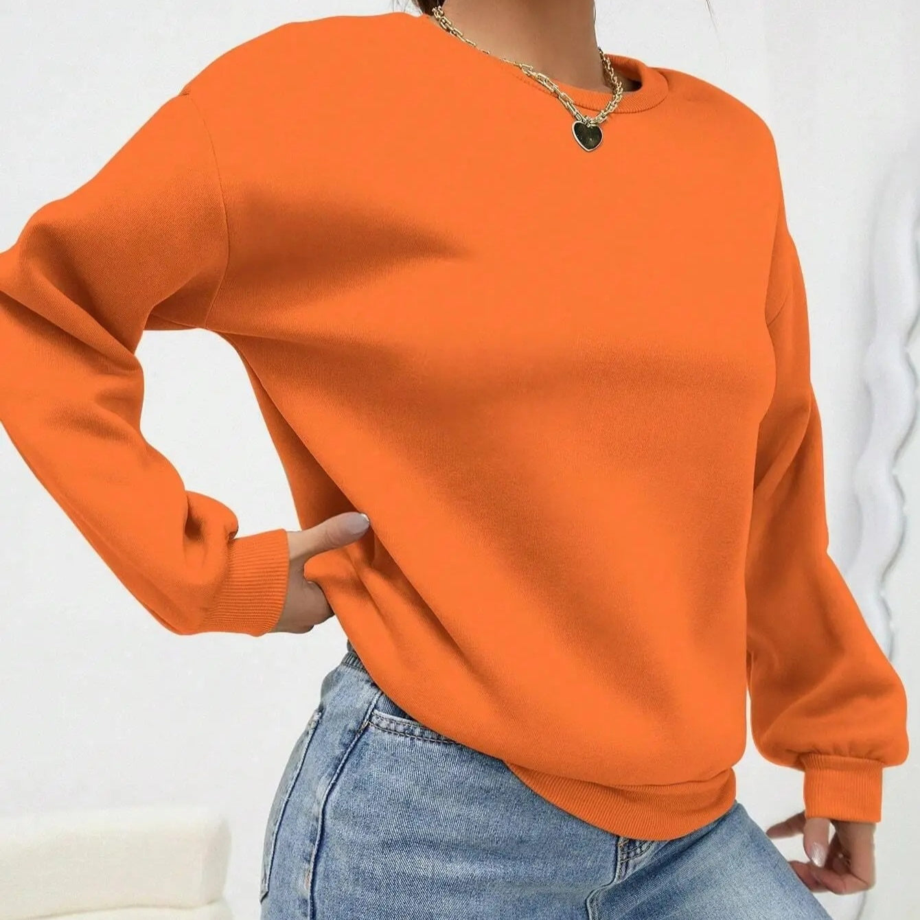 Casual Loose-Fit Sporty Sweatshirt