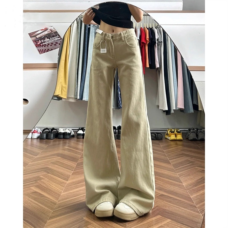 Vintage Khaki Flared Pants