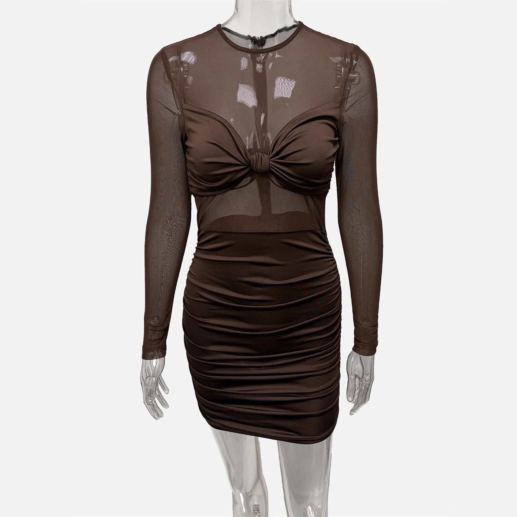 Patchwork Tube Top Mini Party Dress