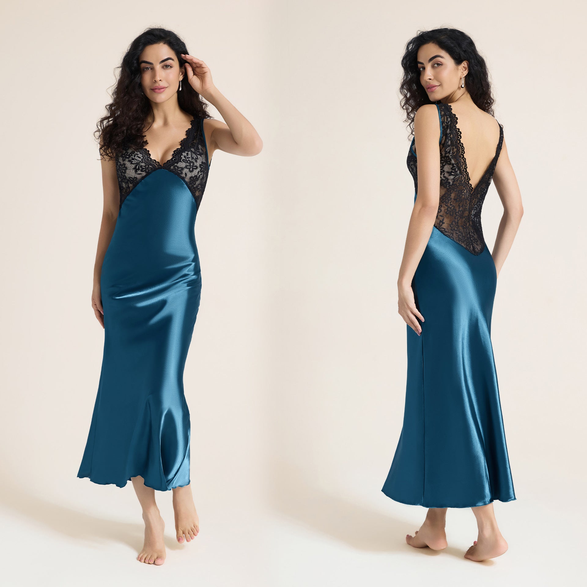 Sexy Lace-Trimmed Bodycon Dress