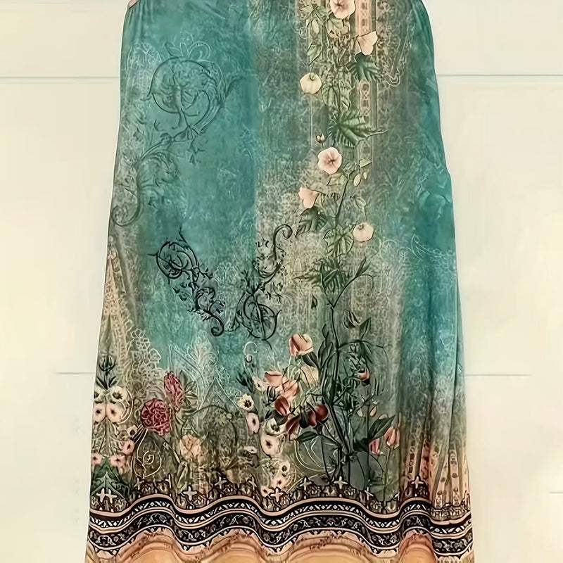 A-Line Floral Midi Tank Dress