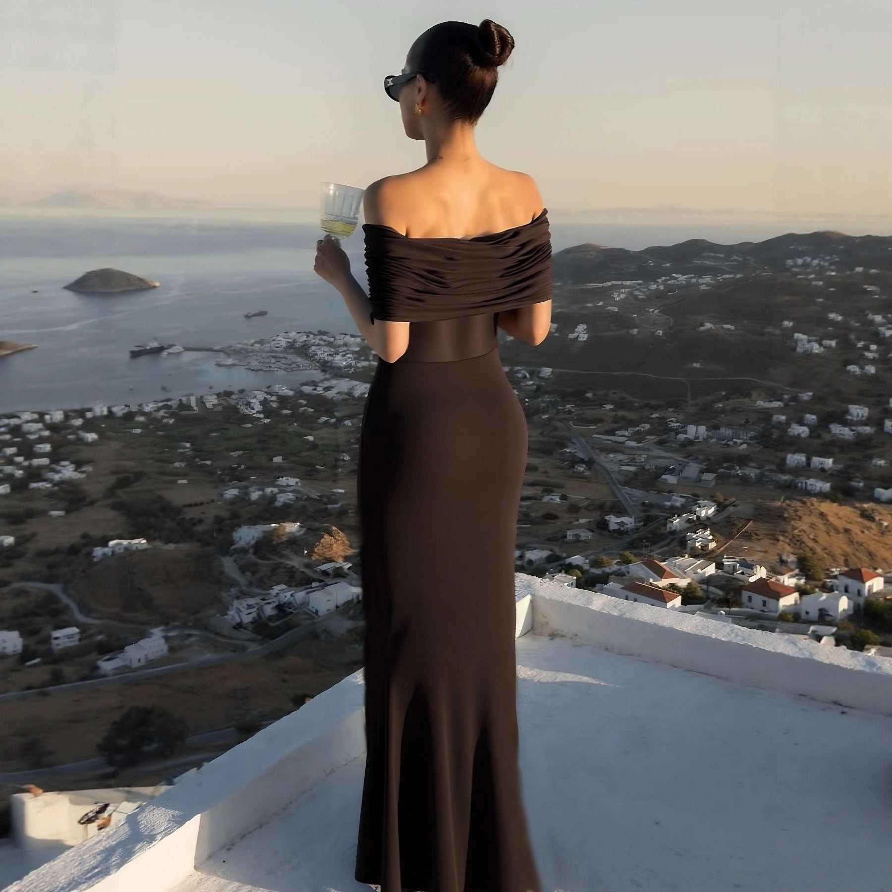 Sleeveless Pleated Party Dress