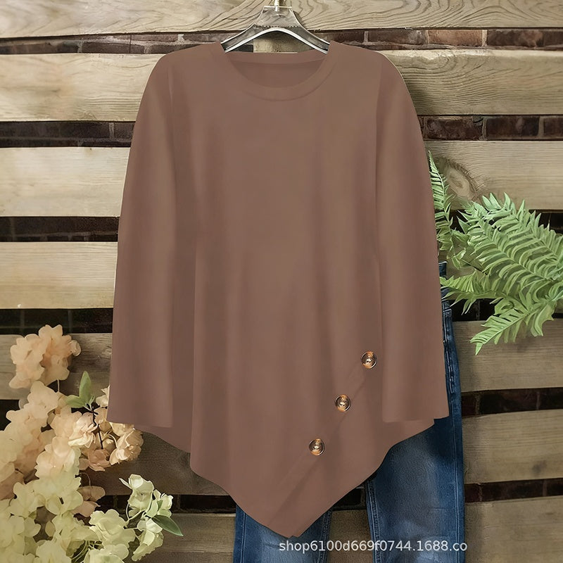 Round-Neck Long-Sleeve Top