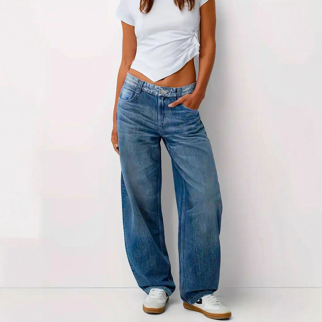 Summer Wide-Leg Denim Jeans