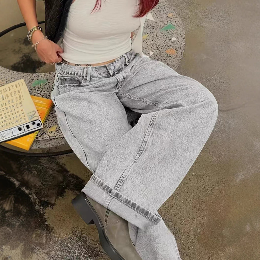 Casual Straight-Leg Pocket Jeans