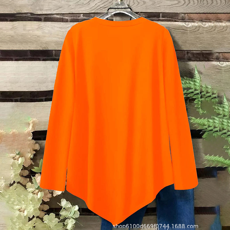 Round-Neck Long-Sleeve Top